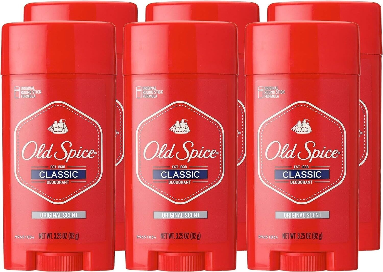 (Pack of 12) Old Spice Classic Deodorant Original Scent 3.25 Ounces (Pack of 12)