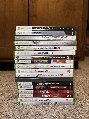 Lot Of 18 Xbox 360 Games (Call Of Duty, Batman Arkham, NBA 2k, Madden, And More)