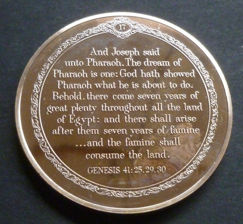 The Thomason Medaglic Bible grandi medaglioni di bronzo Franklin nuovi di zecca: vedi menu - Foto 40 di 122