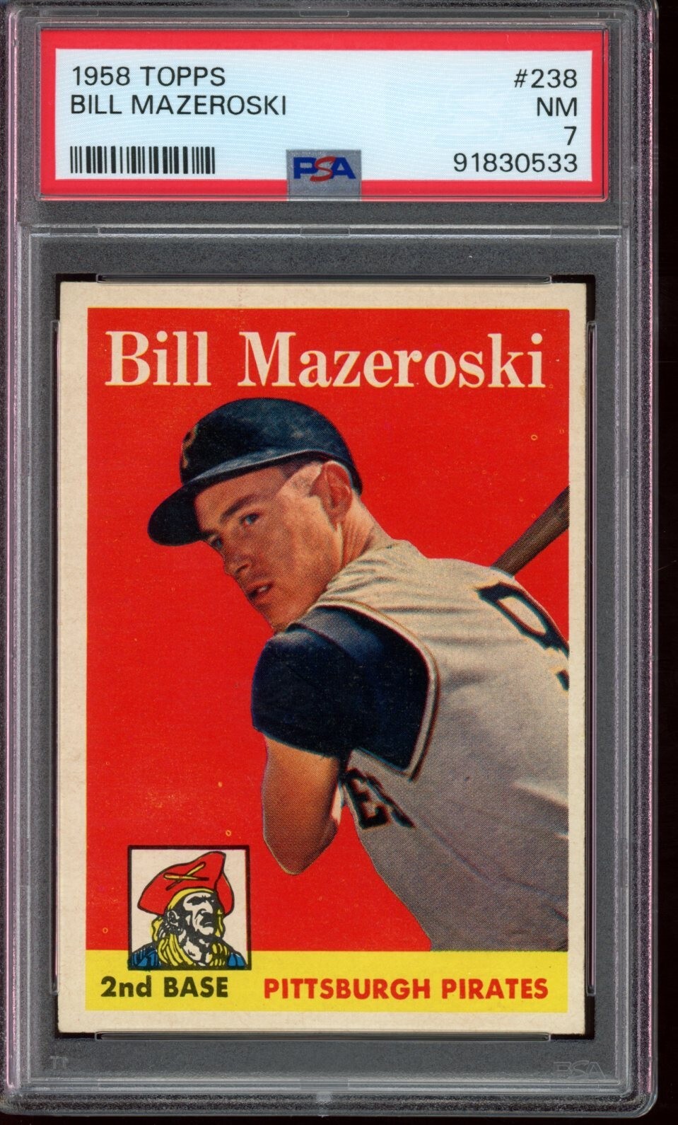 1958 Topps #238 Bill Mazeroski (HOF) - PSA 7