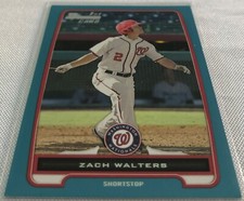 2012 Bowman Baseball Prospects Zach Walters Washington Nationals Blue #d 445/500