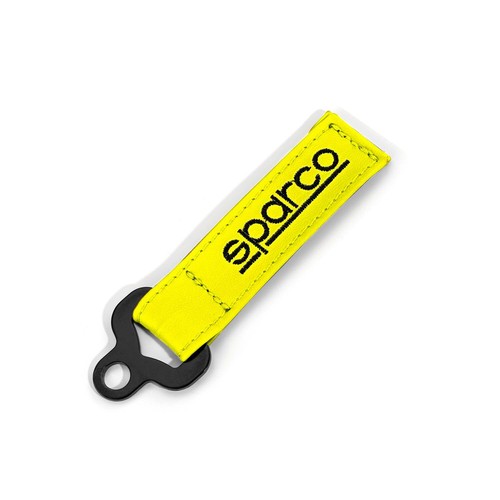 Top Sparco Italy Leather Keyring yellow - Picture 2 of 2