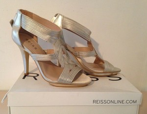 reiss gold sandals