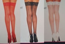 Music Legs Fishnet Mesh Thigh High Stockings Lace Topper Plus Backseam 4919