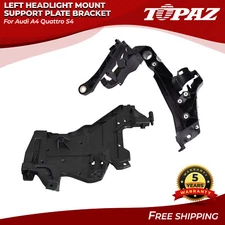 2X Front Left Headlight Mount Support Plate Bracket Fits For Audi A4 Quattro S4