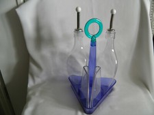 *Tupperware Eleganzia Menage blau Set für Essig /Öl /Salz & Pfeffer  neu