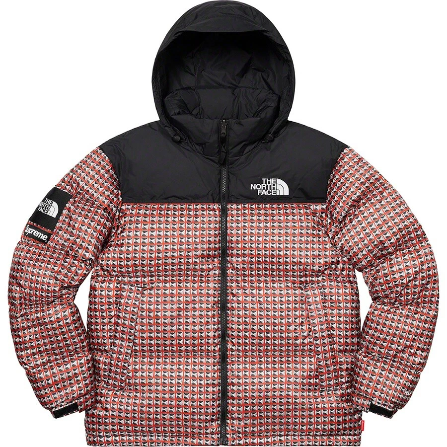Veste rouge cloutée nuptse Supreme x The North Face SS21   taille moyenne