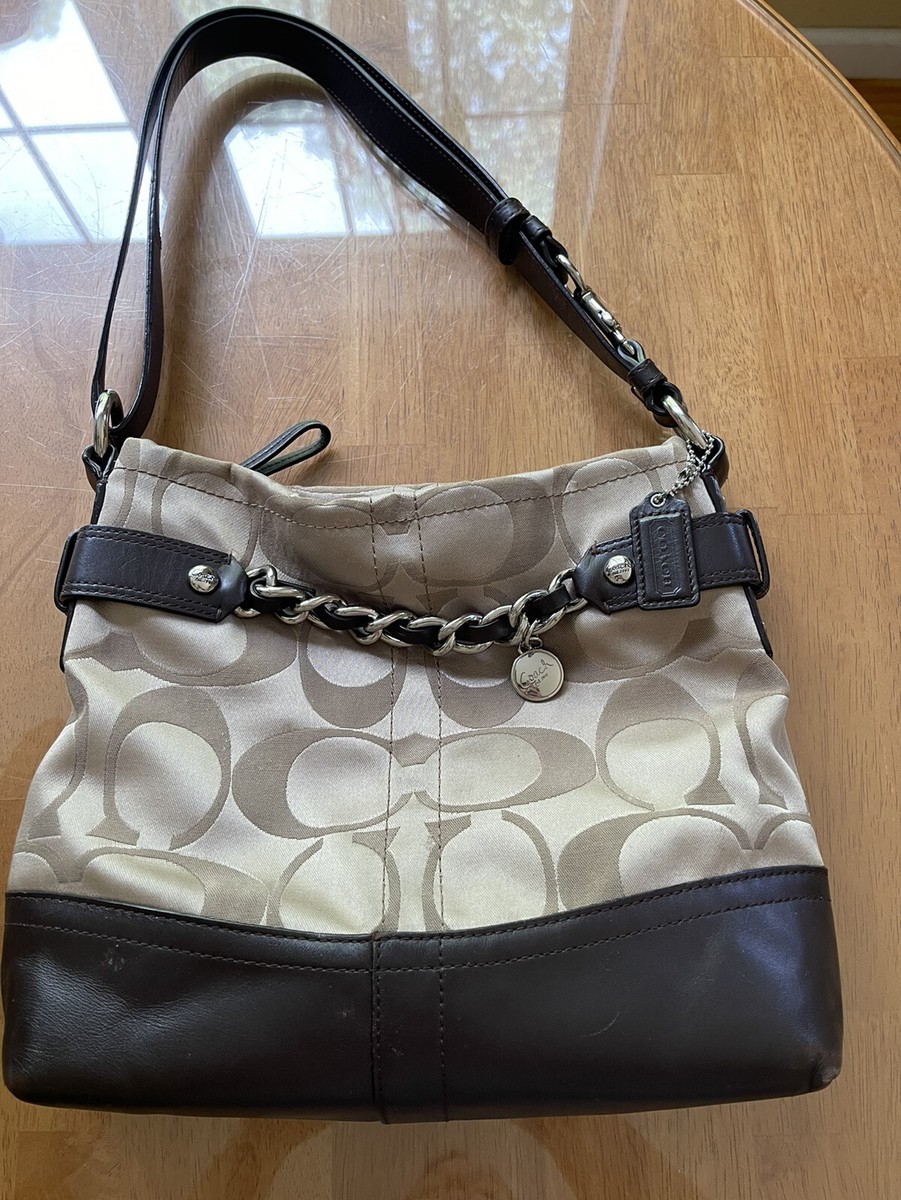 Authentic Coach Signature & Leather K1173 F18862 Light Brown