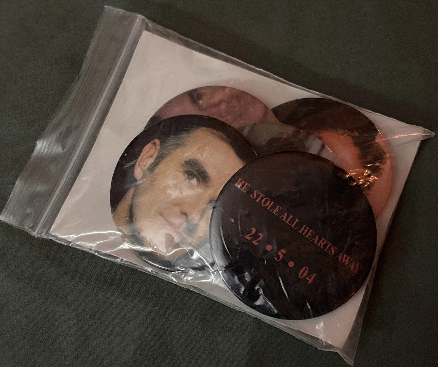 MORRISSEY Badges_Pins  + patch_Manchester_Birthday Gig 2004_original_Smiths