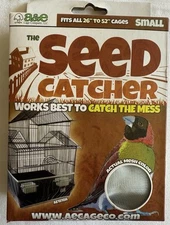 A&E Small Bird Cage Seed Catcher White Mesh fits 26" to 52", Keep Floors Clean