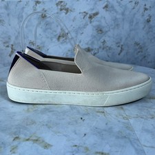 Rothys The Original Women's Sz 9 Shoes Beige Blue Slip On Comfort Casual Sneaker
