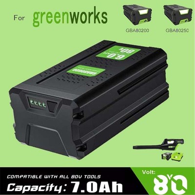 80V 7.0Ah for Greenworks Battery GBA80200 GBA80250 GBA80400 Cordless Power Tool