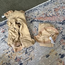 Lot Of 4 Revolution Dancewear Tan Color Flow FootLess Adult Dance Tights S/M