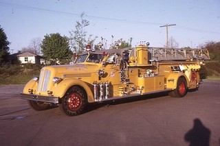 Lebanon PA Truck 20 1950 Seagrave 85' Midmount Aerial Fire Apparatus Slide