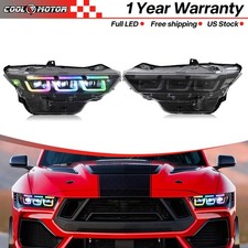 Full Led Projector Rgb Headlight For Ford Mustang 2024-2026 Head Lamp Assembly