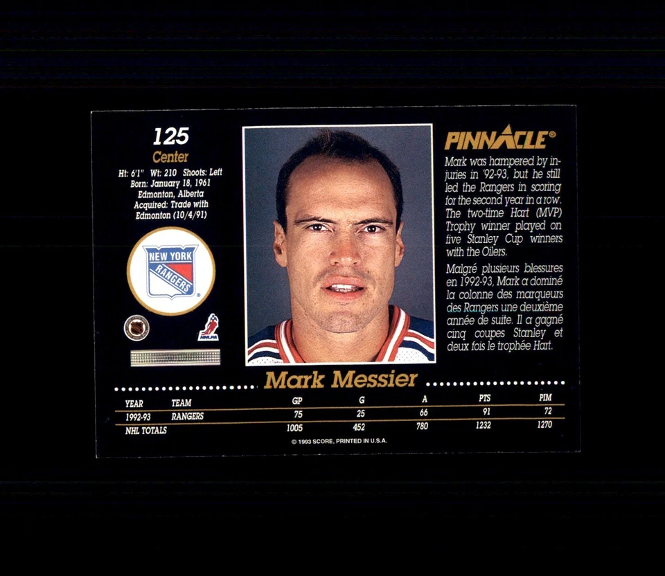 1993-94 Pinnacle FRENCH Canadian Base Stars 🥅 YOU PICK NHL FAVORITES 🥅 - Image 4 of 4