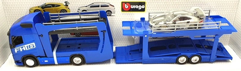 Burago escala 1/43 #18 31463 - Volvo FH16 Multicar Carrier con Porsche GT2RS Foto 4 de 4