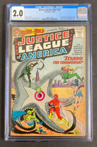 Brave and the Bold #28 (1960) CGC 2.0 1st App Justice League America DC Comics