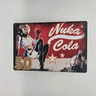 Nuka Cola Tin Metal Sign Poster Vintage Rustic Look Fallout Video Game Gamer Art