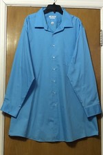 NeW Men’s Van Heusen Non Iron Chest Pocket Lux Sateen Dress Shirt 19/35-36 TALL