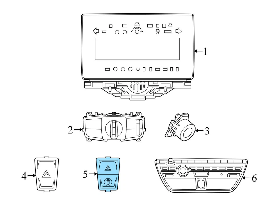 BMW I8 2014-2017 - Interruptor de peligro 9354187 Foto 3 de 4