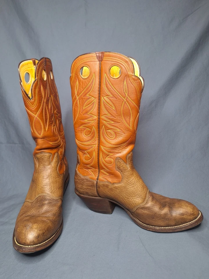 Мужские ковбойские сапоги Paul Bond на заказ, медово-коричневые, шпоры зажившие размер 13,5D - Изображение 2 из 4