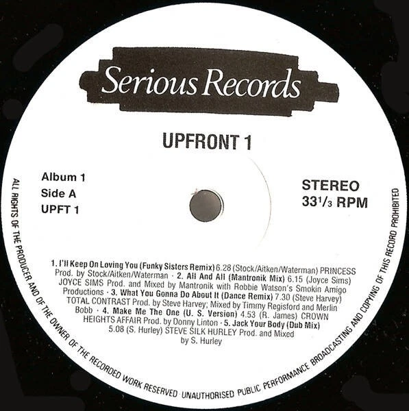 Various - Upfront 1 (VINYL) - Image 3 of 4