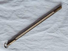 Vintage 11" BRASS TUBE LIQUIDS  THERMOMETER Cooking Svoentific Deg C.