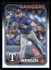 Davis Wendzel 2024 Topps Update #US248 RC Texas Rangers