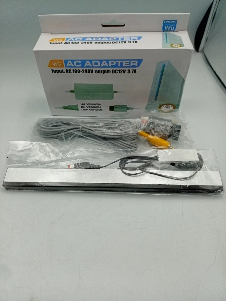 Nintendo Wii Power Supply TV Cable & Sensor Bar UK Plug PSU Brand New Full Set - Image 2 of 4