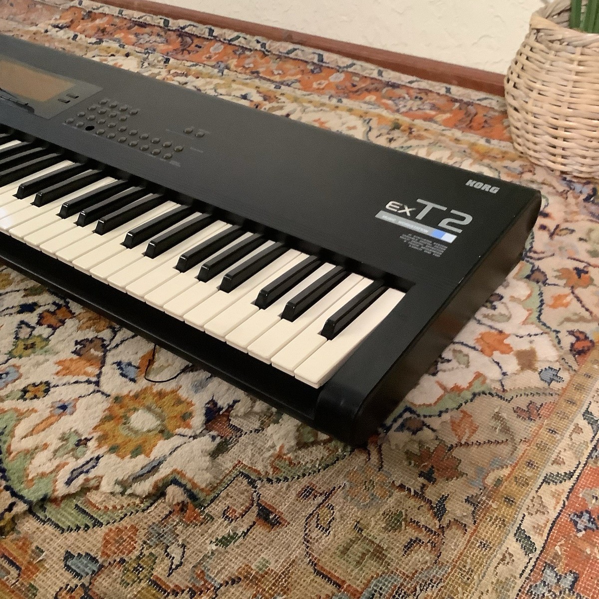 171 KORG ex T2 シンセサイザー 61鍵盤 RARE Korg T2 EX Vintage Synthesizer Keyboard Made in Japan w/Power