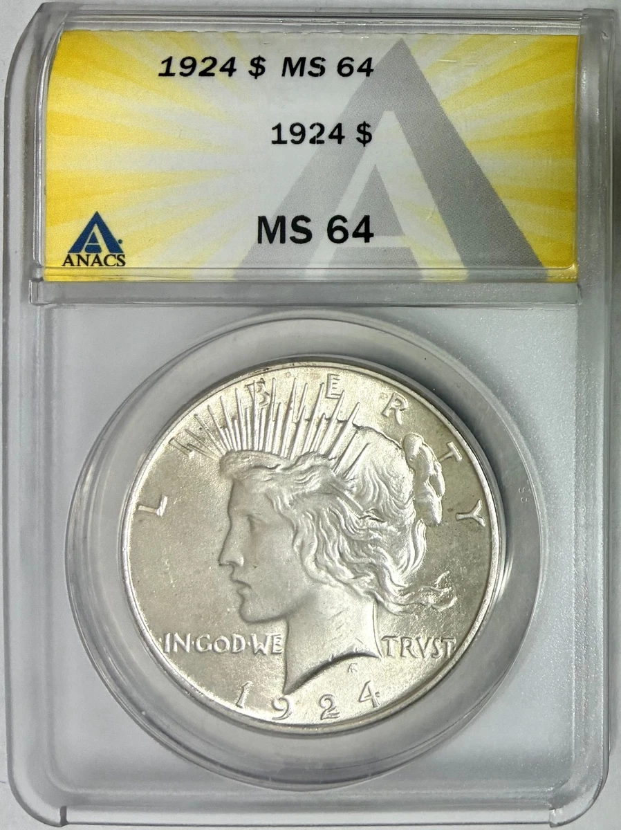 MS 64 Graded 1924 Year Peace Dollars (1921-1935) for sale | eBay