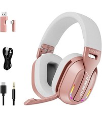 2.4GHz Wireless Gaming Headset PC PS5 PS4 Switch Bt 5.4 20H Battery Rose Gold