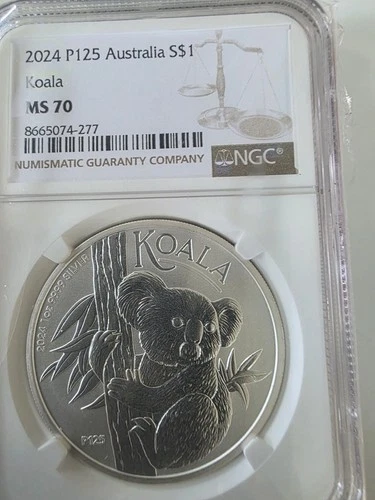 2024 Australia $1 Silver Koala | 1 oz .9999 Fine | NGC MS70 P125 | Koala