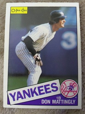Don Mattingly YANKEES 1985 O-Pee-Chee 2nd Year