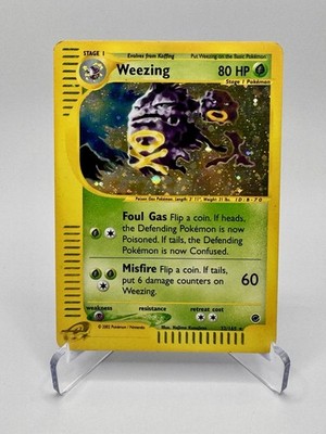 MP - Weezing Holo Rare Expedition E-reader 32/165 Vintage Pokemon WOTC 2002