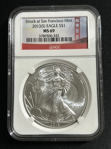 2013(S) NGC MS 69 American 1 Oz Silver Eagle Dollar