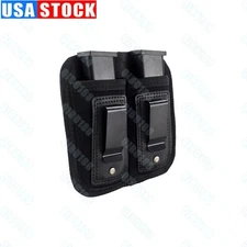 US Tactical Concealed Carry Magazine Pouch IWB Double Mag Holster Black