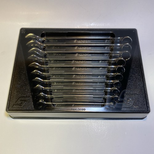 Snap On 10 pc 12-Point Metric Flank Drive Long Combination Wrench Set ...