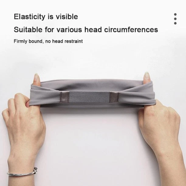 Faixa de cabeça elástica fina esportes ioga academia faixa de cabelo envoltório faixa de suor feminina masculina - Imagem 3 de 4