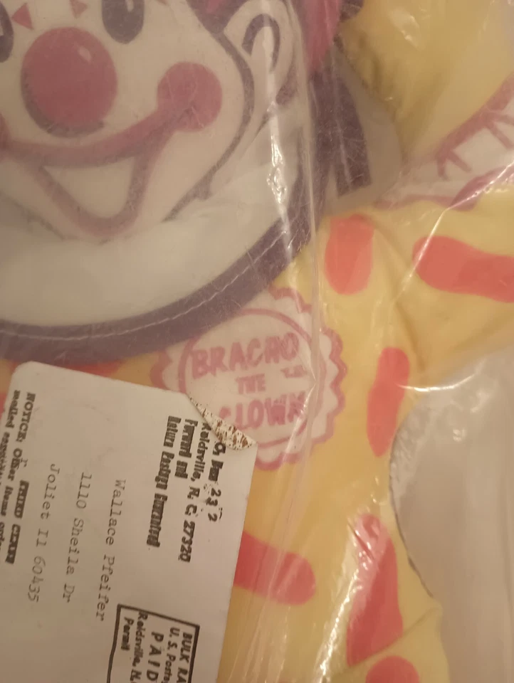 Caramelo Brachs VINTAGE 17". Muñeca de peluche Bracho el payaso. Nuevo en paquete Foto 2 de 4