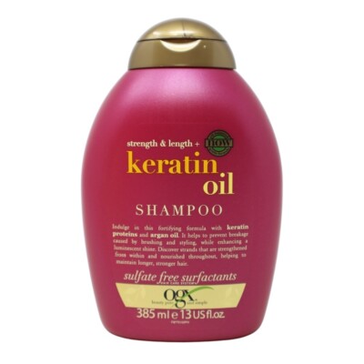 OGX Strength & Length + Keratin Oil Anti-Breakage Shampoo, 13 Oz