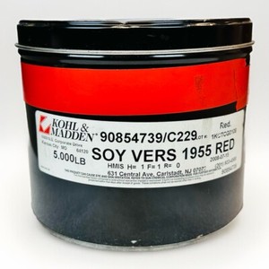 KOHL & MADDEN **RED** OFFSET PRINTING INK OIL BASED 2 LBS PANTONE # 1955 RED