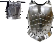 Armor Steel Medieval Breast Plate Jacket One Size, Fits Most Silver Costume