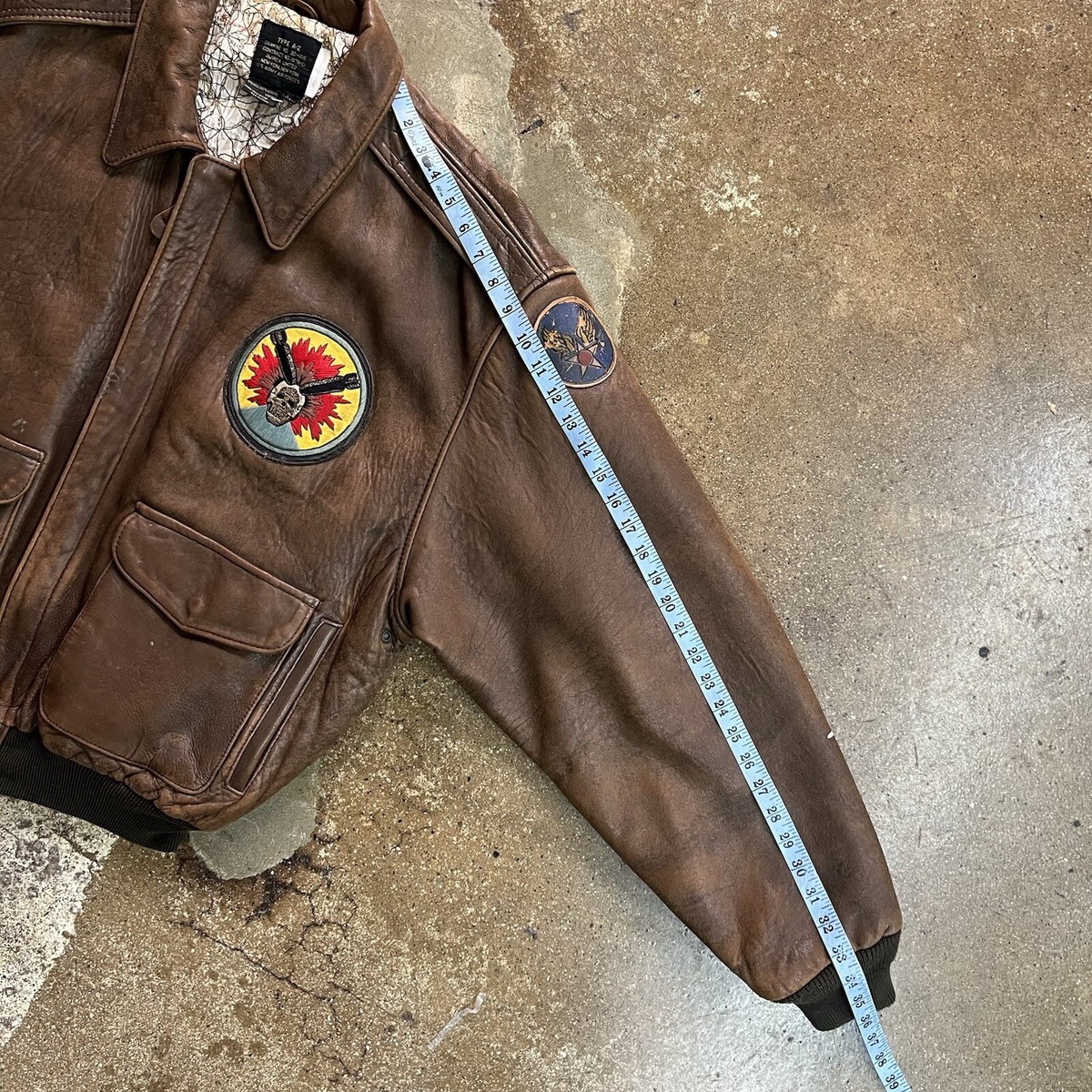 Vintage Avirex Leather Jacket Mens XL 80s A2 Bomber USO Tour Vintage Avirex Leather Jacket Mens XL 80s A2 Bomber USO Tour