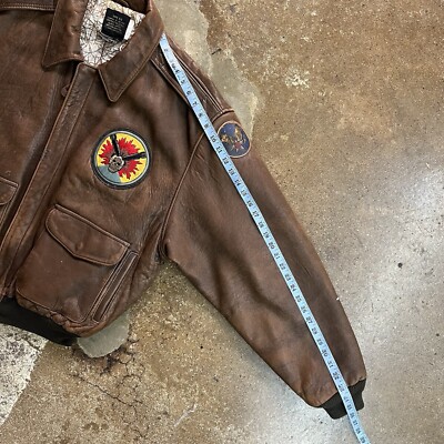 Vintage Avirex Leather Jacket Mens XL 80s A2 Bomber USO Tour Vintage Avirex Leather Jacket Mens XL 80s A2 Bomber USO Tour
