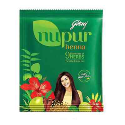 Godrej Nupur Henna Powder Goodness Of 9 Herbs