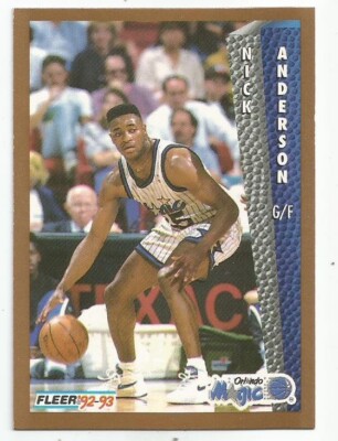 NICK ANDERSON 1992-93 FLEER CARD NEAR MINT+ CONDITION