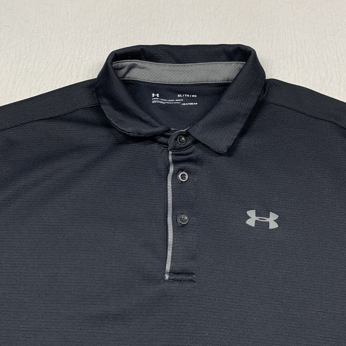 Under Armour HeatGear XL ポロシャツ 新品 美品】 アンダー アーマー HEATGEAR ポロシャツ ネイビー XL