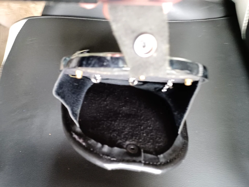 accessoires irlandais sporran très bon état cuir noir - Photo 3/3